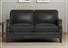 Hydeline Camano Leather Loveseat With Nail-Head Finish