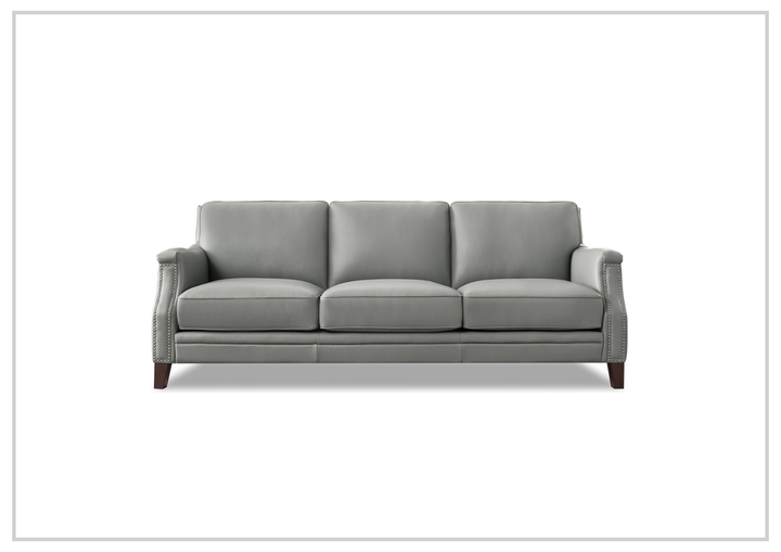 Hydeline Camano Leather Sofa With Nail-Head Finish