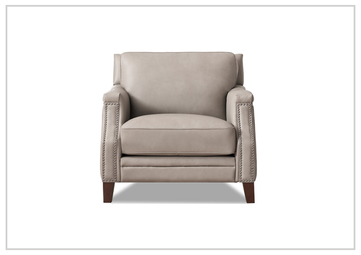 Hydeline Camano Leather Chair With Nail-Head Finish