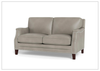 Hydeline Camano Leather Loveseat With Nail-Head Finish