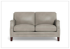 Hydeline Camano Leather Loveseat With Nail-Head Finish