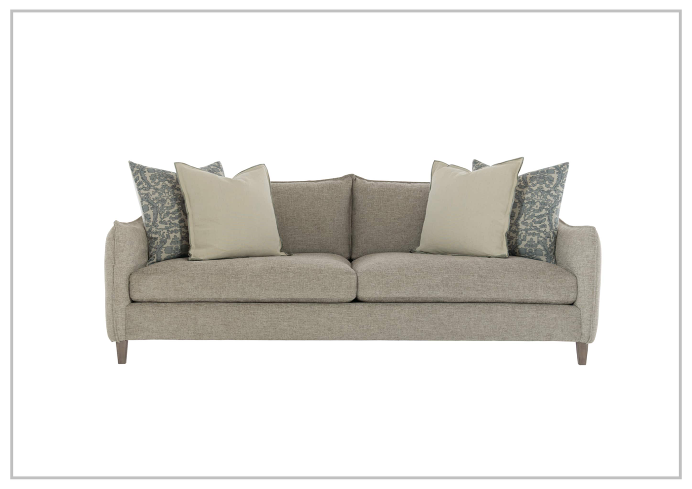 Bernhardt Joli Fabric Sofa with Low European-Style Seating