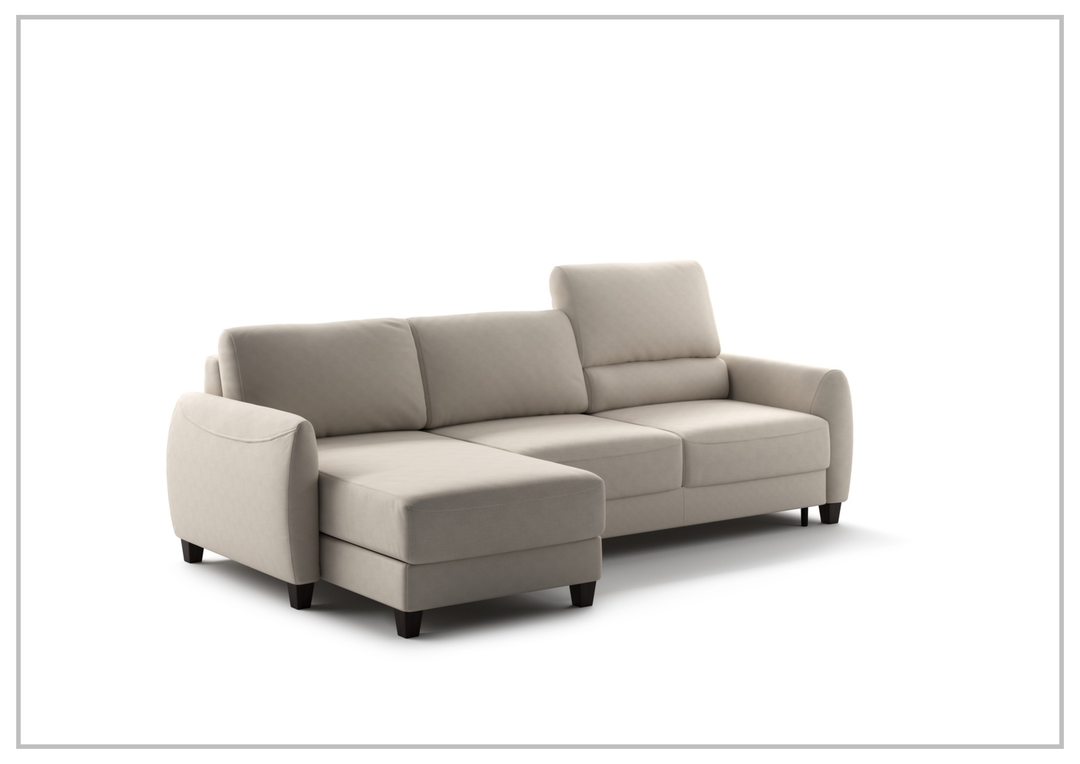 Luonto Delta Fabric Full XL Sectional Sofa Sleeper with Storage-Jennihome