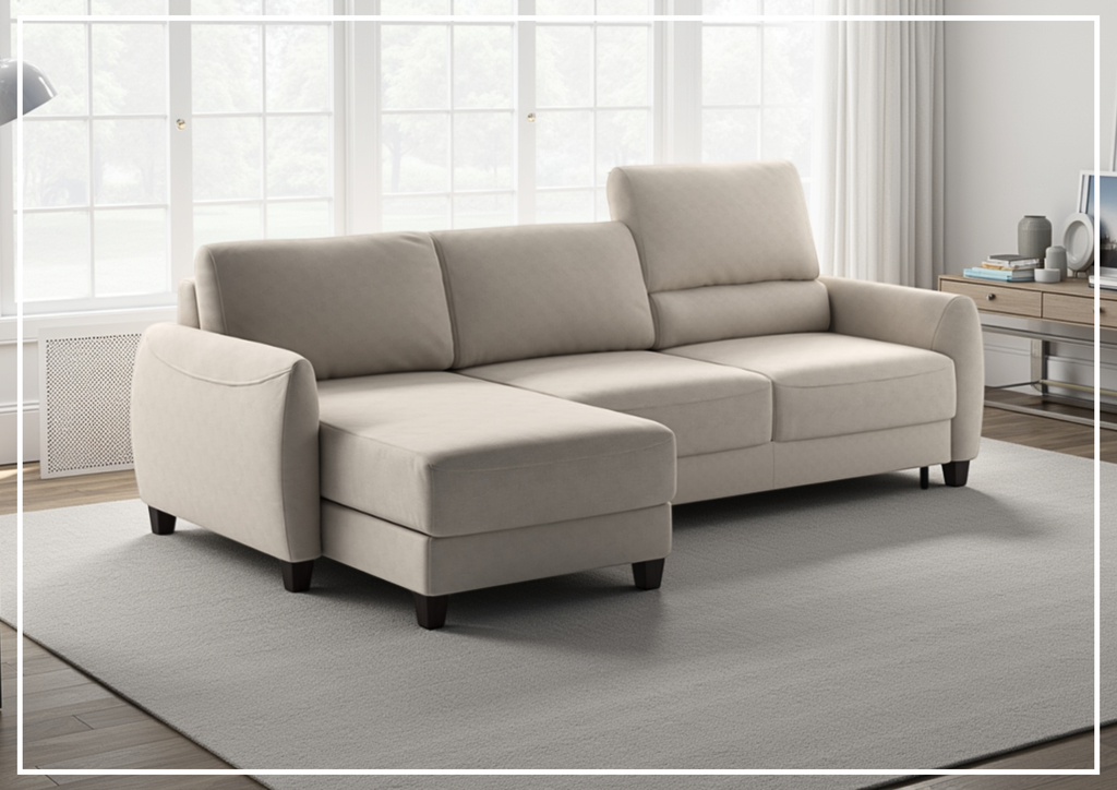 Luonto Delta Fabric Full XL Sectional Sofa Sleeper with Storage-Jennihome