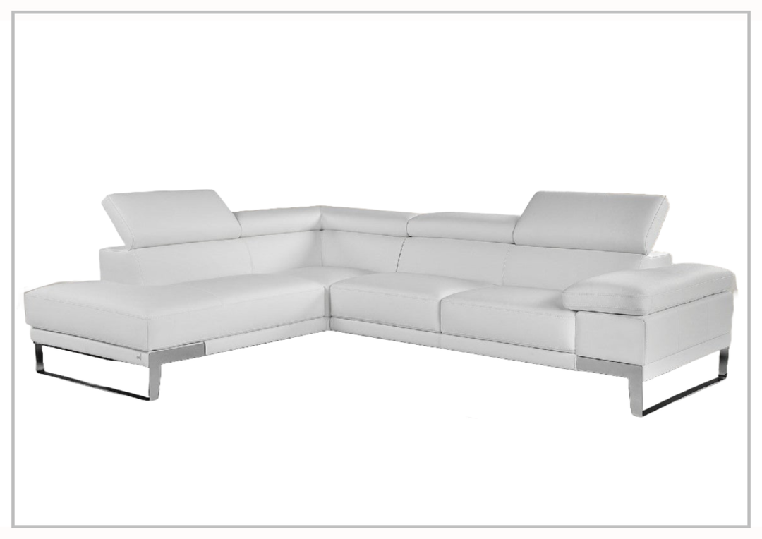 Nicoletti Italia Domus Chaise Sectional Sofa with Adjustable Headrests