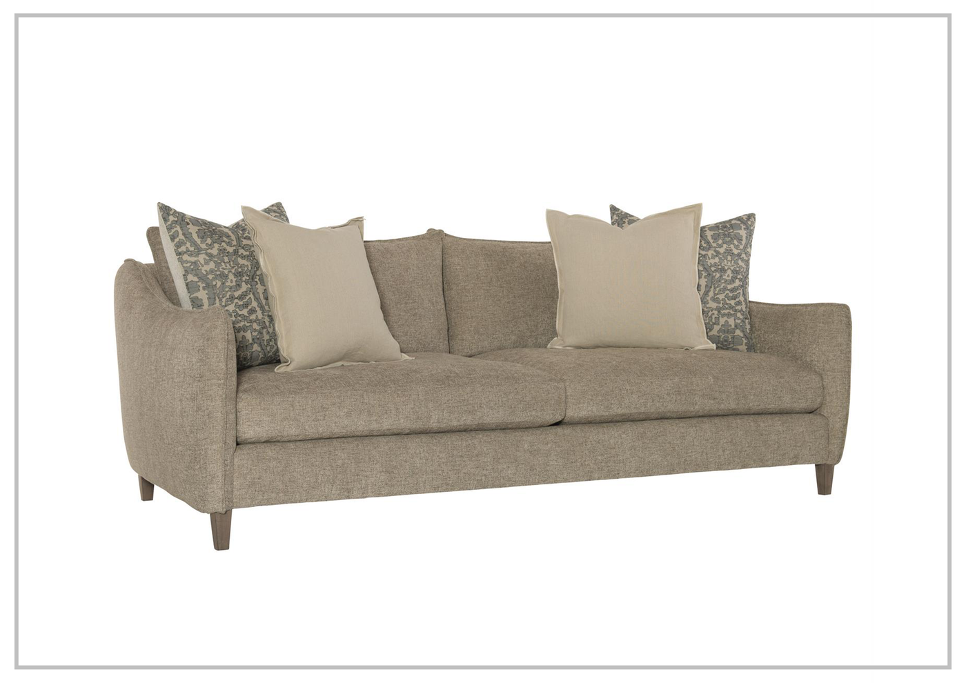 Bernhardt Joli Fabric Sofa with Low European-Style Seating