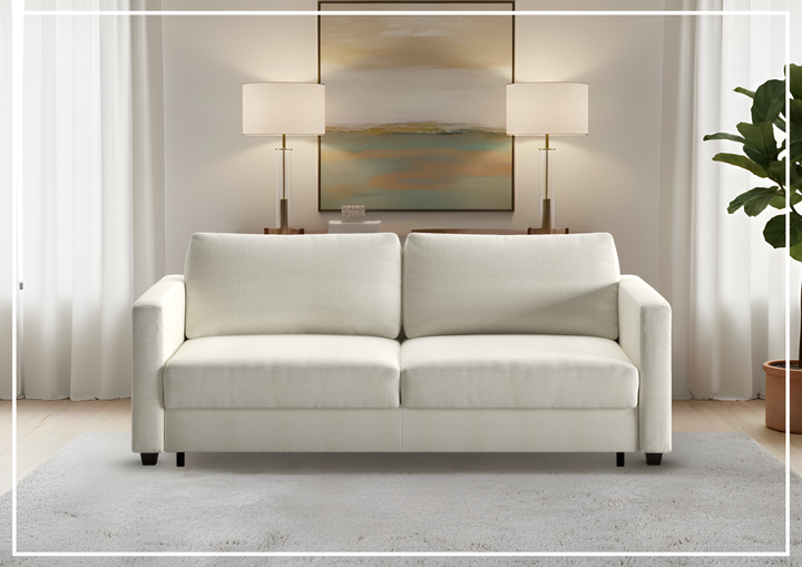 Fantasy Fabric Sofa Sleeper | Track Arms | Foam mattress | Luonto