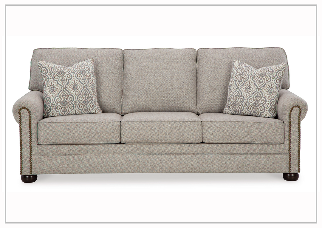 Gio Italia Home Garrison 3-Seat Queen Sleeper Sofa in Gray