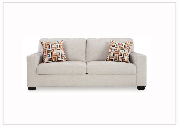 Gio Italia Amalfi Queen Fabric Sleeper Sofa with Decorative Accent Pillows