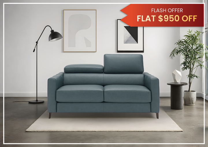 Kathy Ireland Avelina Leather Sleeper Sofa With Easy Open Mechanism