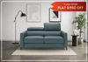 Kathy Ireland Avelina Leather Sleeper Sofa With Easy Open Mechanism