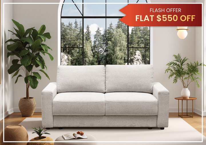 Klaussner Beltoni Sleeper Sofa in Leather and Fabric Option