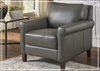 Laguna Leather Living Room Set with Elegant Rolled Arms