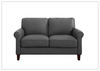 Laguna 2-Seater Leather Loveseat with Elegant Rolled Arms