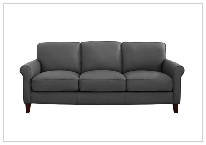 Laguna 3-Seater Leather Sofa with Elegant Rolled Arms