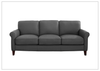 Laguna 3-Seater Leather Sofa with Elegant Rolled Arms