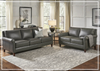 Laguna 2-Seater Leather Loveseat with Elegant Rolled Arms