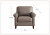 Laguna Leather Living Room Set with Elegant Rolled Arms