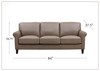 Laguna Leather Living Room Set with Elegant Rolled Arms