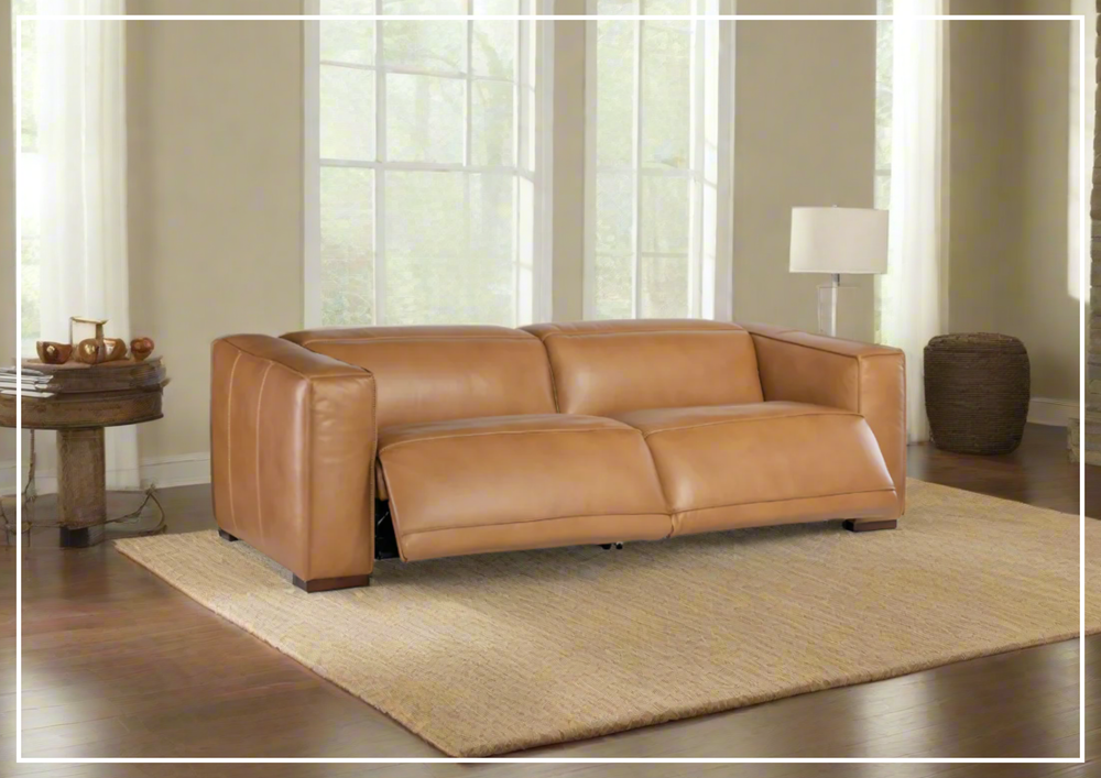 Hooker Furniture Maria Premium 2-Seater Leather Living Room Sofa-Jennihome