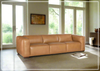 Hooker Furniture Maria 3-Seater Leather Sofa in Clay Brown-Jennihome