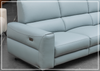 Klaussner Milano Blue Power Reclining Sectional Sofa with Adjustable Footrests