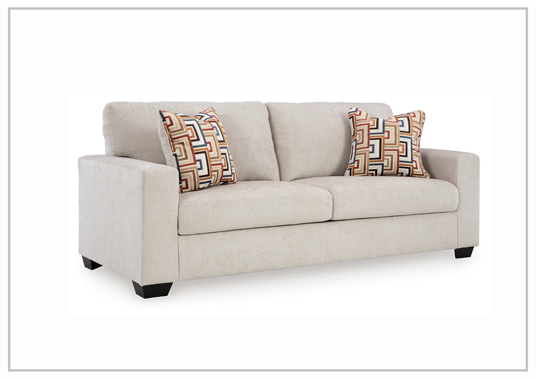 Gio Italia Amalfi Queen Fabric Sleeper Sofa with Decorative Accent Pillows