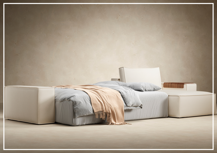 Innovation Living Newilla Fabric 3-Seater L-Shape Sectional Sleeper Sofa