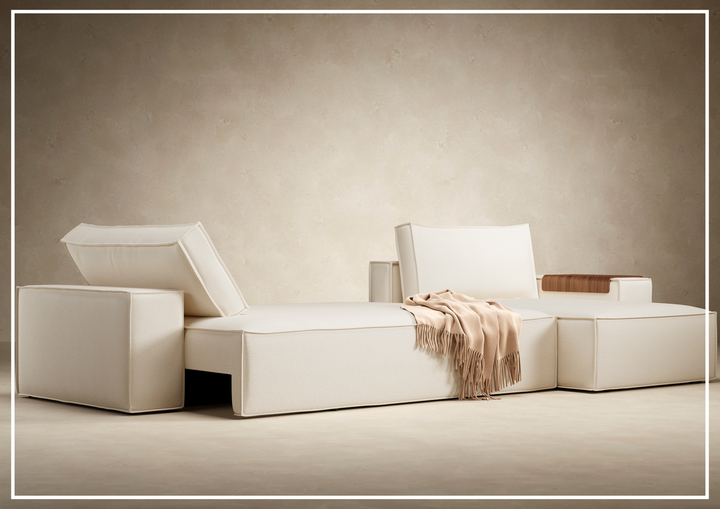Innovation Living Newilla Fabric 3-Seater L-Shape Sectional Sleeper Sofa