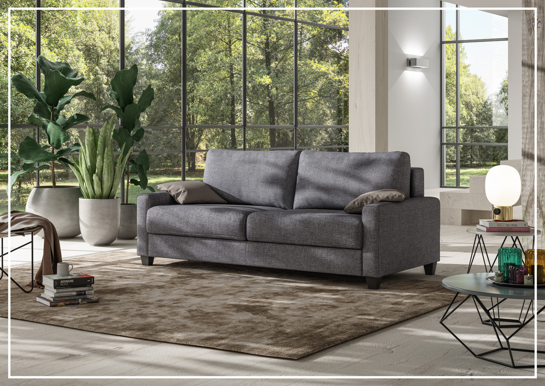 Luonto Nico Fabric Full XL Sleeper Sofa In Grey Color