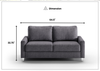 Luonto Nico Fabric Full XL Sleeper Sofa In Grey Color