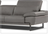 Nicoletti Italia Jersey Chaise Sectional Sofa With Adjustable Headrest