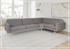 Fjords Nordic Sectional Sofa with Premium Fabric Upholstery-Jennihome