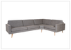 Fjords Nordic Sectional Sofa with Premium Fabric Upholstery-Jennihome