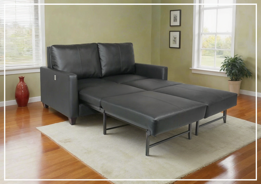 Gio Italia Home Nova Leather Queen Sleeper Sofa With Nest Mechanism-Jennihome