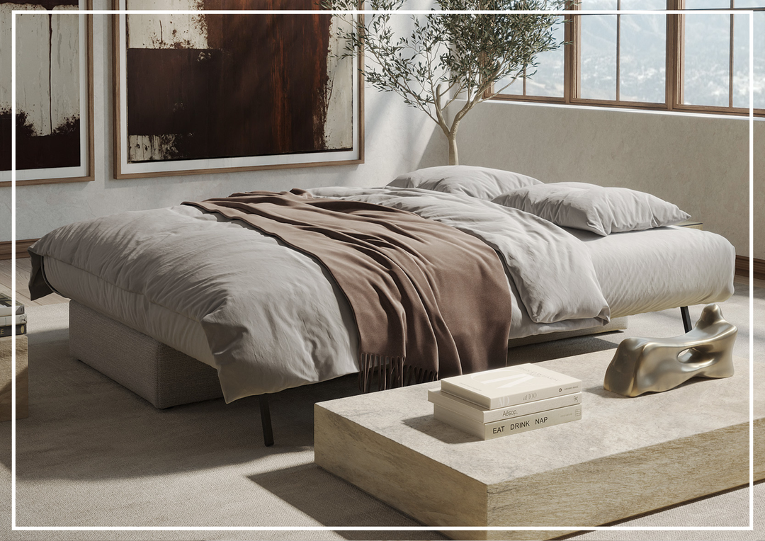 Osvald Two-Seater Fabric Sleeper Sofa Queen Sized Innovation Living