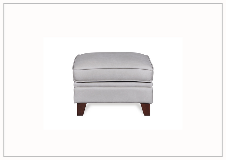 Gio Italia Samson Gray Leather Ottoman-Jennihome