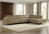 Pier Brown Leather Sectional Chaise Sofa-Jennihome