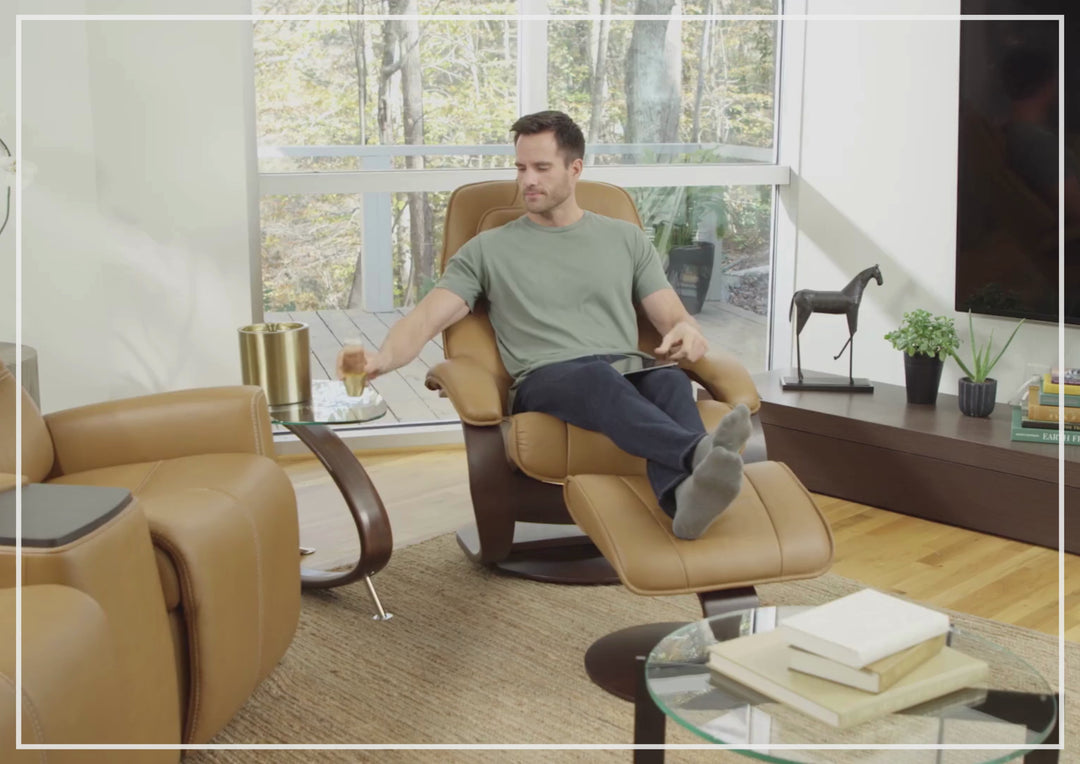 Admiral C Recliner Chair | Foot Stool | Swivel Base | Fjords