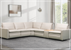 Klaussner Roma 6-Piece Leather Power Reclining Sectional Sofa in Beige-Jennihome