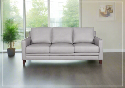 Gio Italia Samson 3-Seater Leather Sofa in Gray-Jennihome