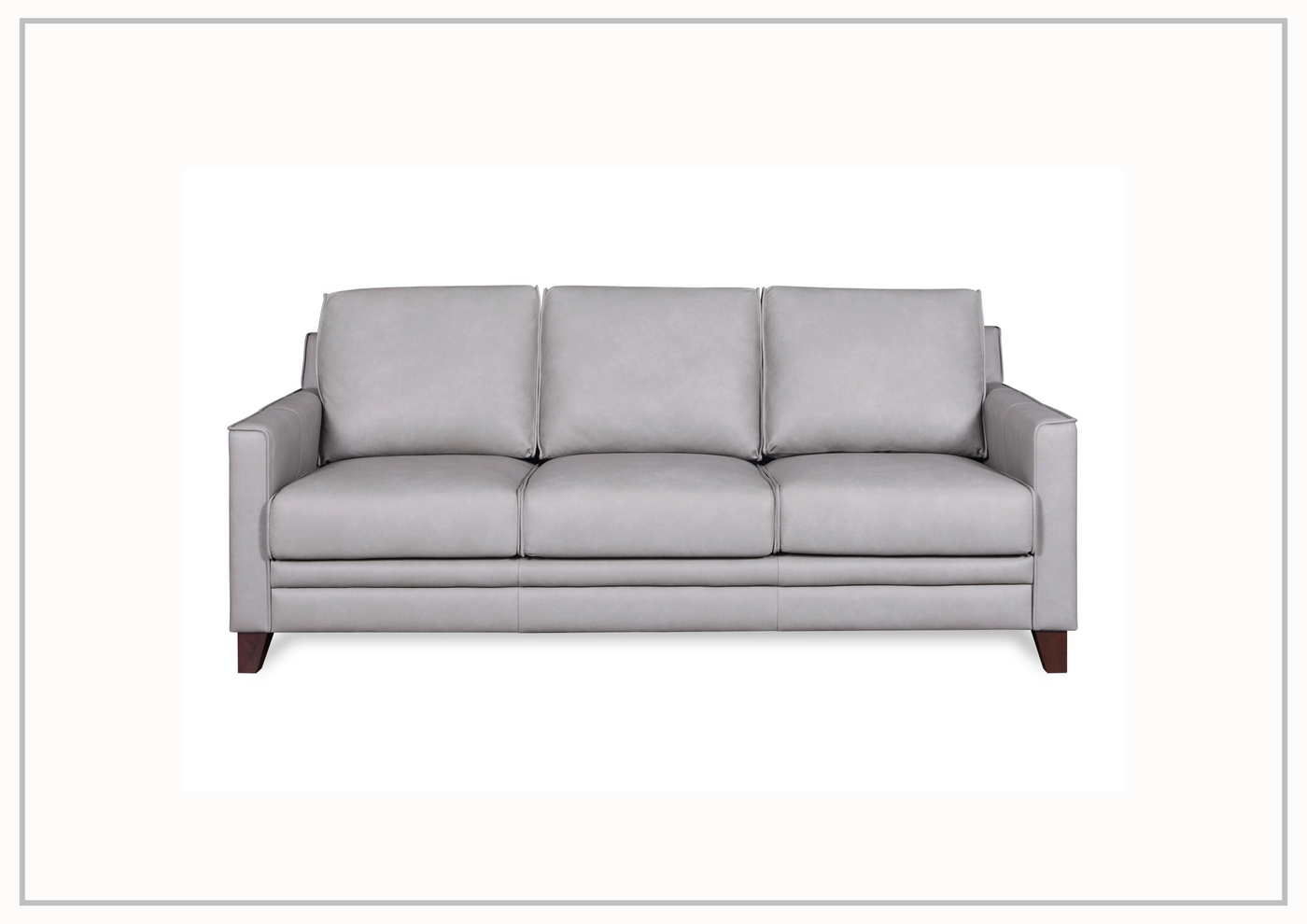 Gio Italia Samson 3-Seater Leather Sofa in Gray-Jennihome