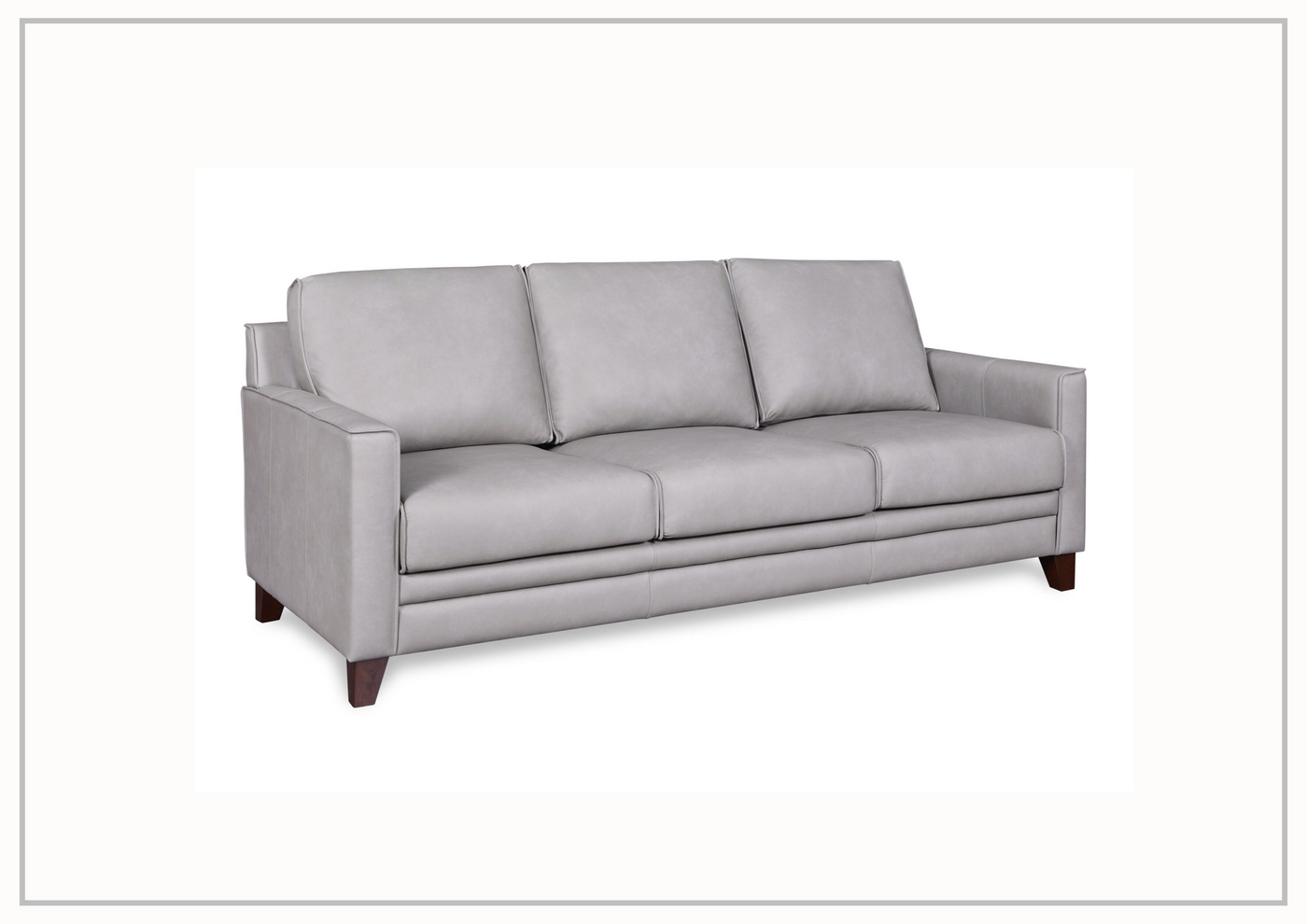 Gio Italia Samson 3-Seater Leather Sofa in Gray-Jennihome