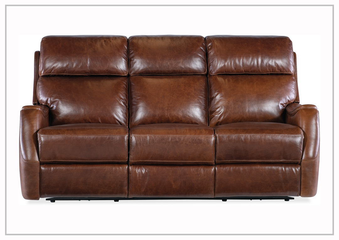 Hooker Furniture Harlan Leather Sofa with Zero Gravity Power Recliner-Jennihome