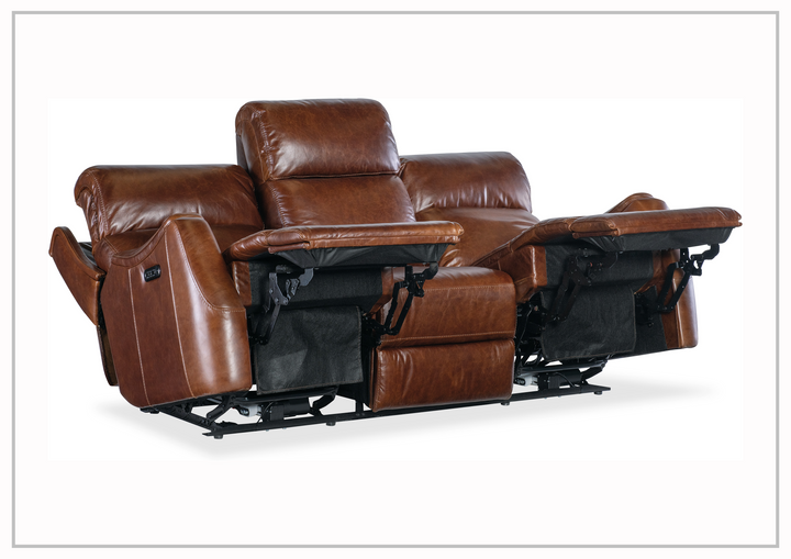 Hooker Furniture Harlan Leather Sofa with Zero Gravity Power Recliner-Jennihome