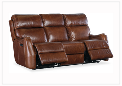 Hooker Furniture Harlan Leather Sofa with Zero Gravity Power Recliner