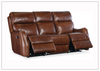 Hooker Furniture Harlan Leather Sofa with Zero Gravity Power Recliner-Jennihome