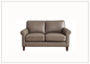 Laguna 2-Seater Leather Loveseat with Elegant Rolled Arms-Jennihome