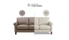 Laguna Leather Living Room Set with Elegant Rolled Arms