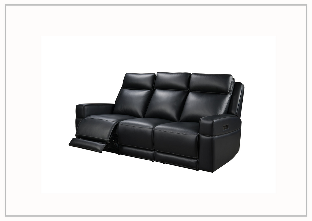 Gio Italia Vault Black Leather 3-Seater Power Reclining Sofa-Jennihome